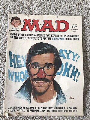 Mad Magazine December 1976 No. 187 Henry Winkler Fonz No Label