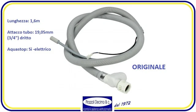 TUBO SCARICO 224cm CON PIPA 45° LAVASTOVIGLIE ELECTROLUX AEG REX IKEA TUBO SCARICO 224cm CON PIPA 45° LAVASTOVIGLIE ELECTROLUX AEG REX IKEA