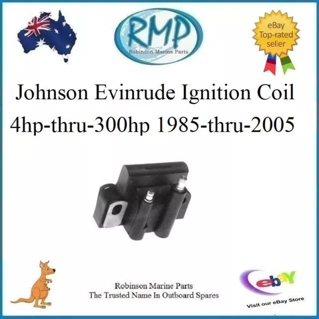 A New Johnson Evinrude Outboard Ignition Coil 4hp-300hp 1985-thru-2005 R 582508