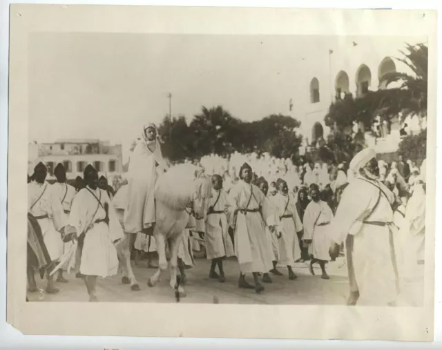 Mohammed V Vintage محمد بن يوسف 1928 Sultan Morocco Photo Original