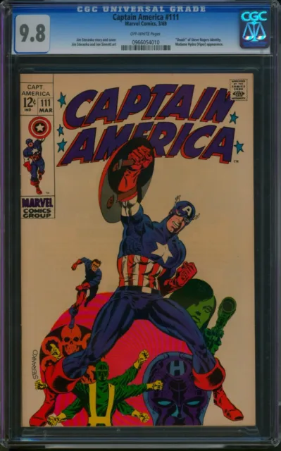 Captain America #111 (Marvel 1968) ⭐ CGC 9.8 ⭐ Classic Cover! Madame Hydra Comic