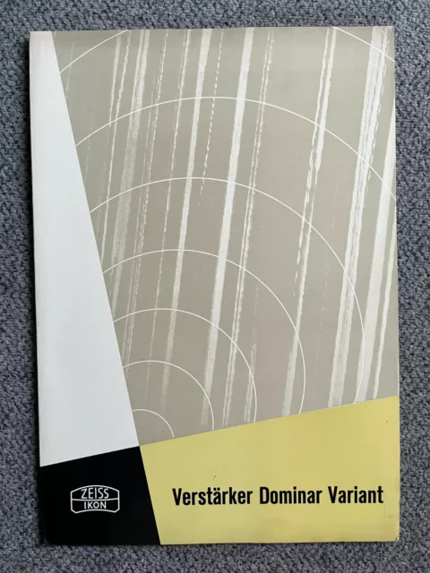 1958 1959 Zeiss Ikon Prospekt Katalog Verstärker Dominar Variant Kino Technik