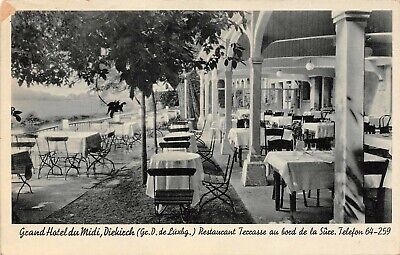 Luxembourg Grand Hotel du Midi Restaurant Teccasse Vintage Advertising Postcard