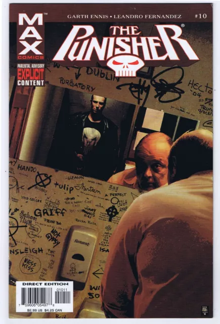Punisher #10 MAX VF/NM Signed w/COA Tim Bradstreet Marvel Comics 2004