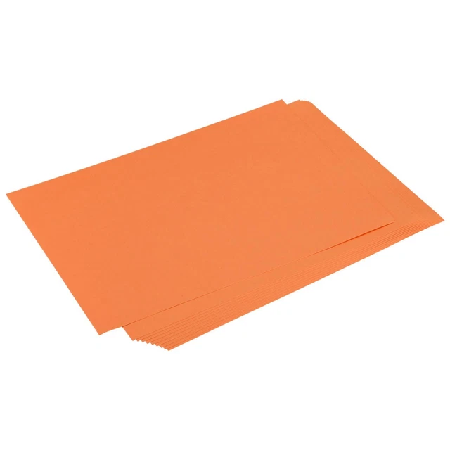 Cartulina Recortes Álbum Papel 11.7" x 16.5", 74 Lb/200 Gsm, Mandarina 50uds