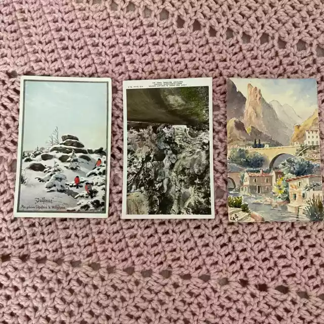 Antique Vintage mountain side  postcards lot