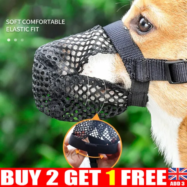 Cubiertas bucales para perro antimordeduras y fugas máscaras bucales mascota boca bozal Y9