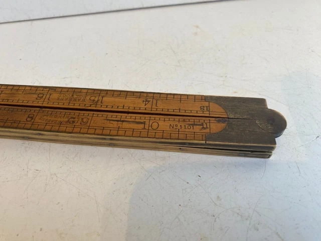 BEAUTIFUL VINTAGE J RABONE No 1101 2FT FOLDING BOXWOOD RULE COMPLETE BRASS EDGE BEAUTIFUL VINTAGE J RABONE No 1101 2FT FOLDING BOXWOOD RULE COMPLETE BRASS EDGE
