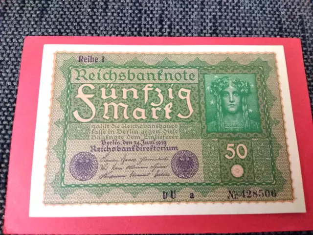 Hundert Mark Geldschein von 1919 ungebraucht top
