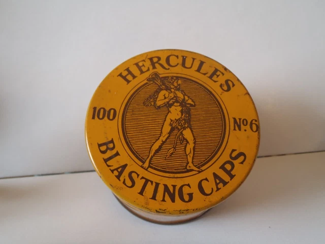 Vintage Hercules Blasting Caps Tin No. 6
