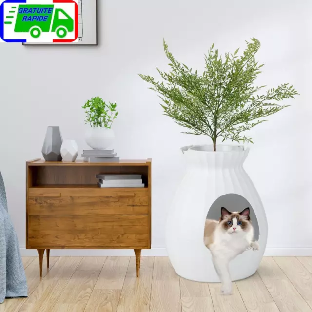 Bac à Litière pour Chat 63L - Désodorisation Désinfection Intelligentes - Plante 2