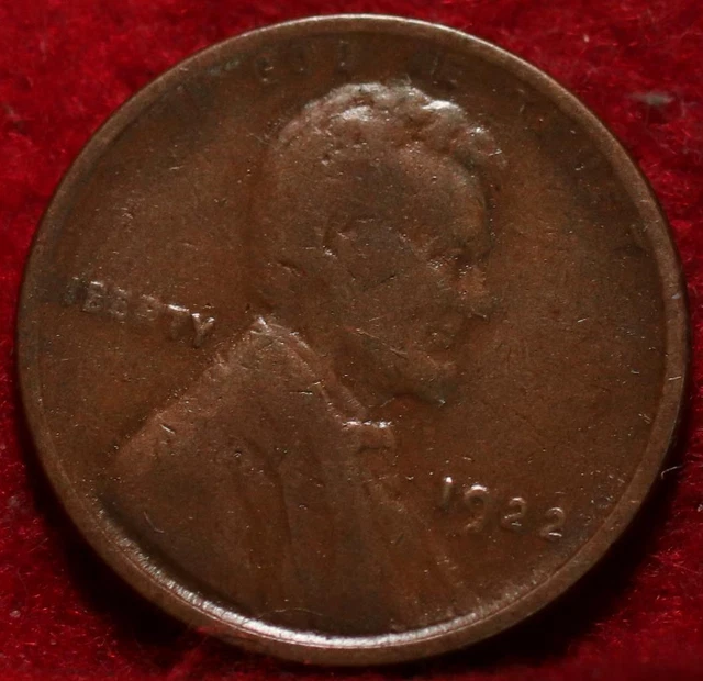 1922-D Denver Mint Copper Lincoln Wheat Cent