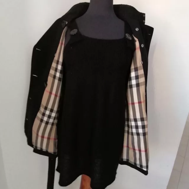 TRENCH BURBERRY LONDON donna nero avvitato cintura in vita tg Xs S EUR 400 00 PicClick IT