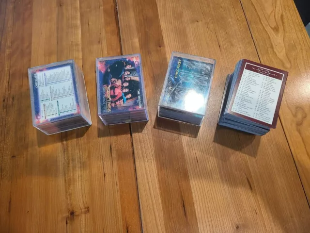 Lot of 4 Complete Sets of Star Trek Trading cards, Next Gen, Deep Space Nine, Ni