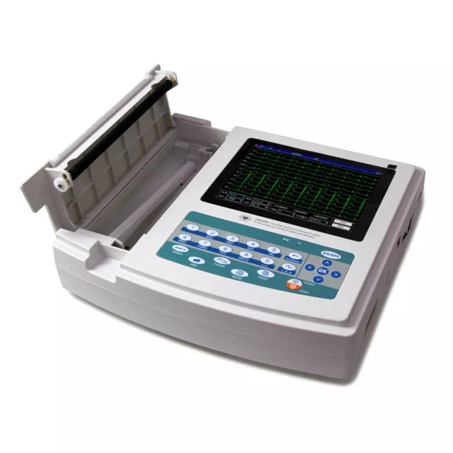 FDA Digital 12-lead 12-channel Electrocardiograph ECG/EKG Machine Heart Rate 3