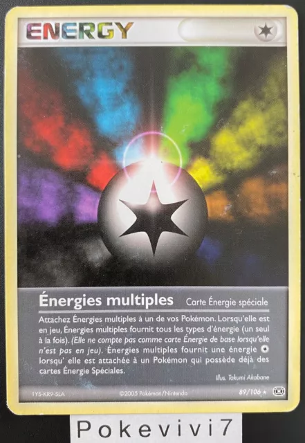 Carte Pokemon ENERGIES MULTIPLES 89/106 Rare Bloc EX EMERAUDE FR OCCASION