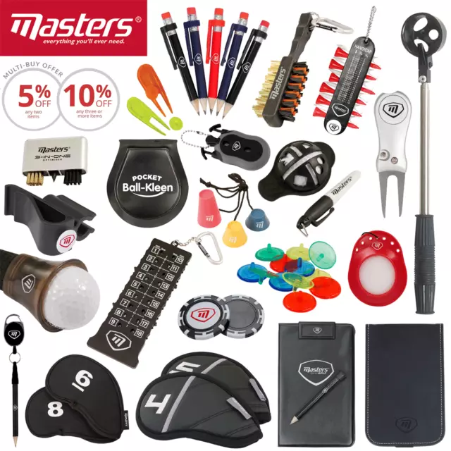 Masters Golf Accessories / Golf Essentials / Golf Gifts / 10% Off Multibuy Deals