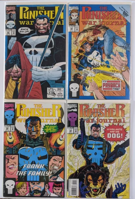 PUNISHER WAR JOURNAL 43 49 54 59 Lot of 4 Marvel Comics