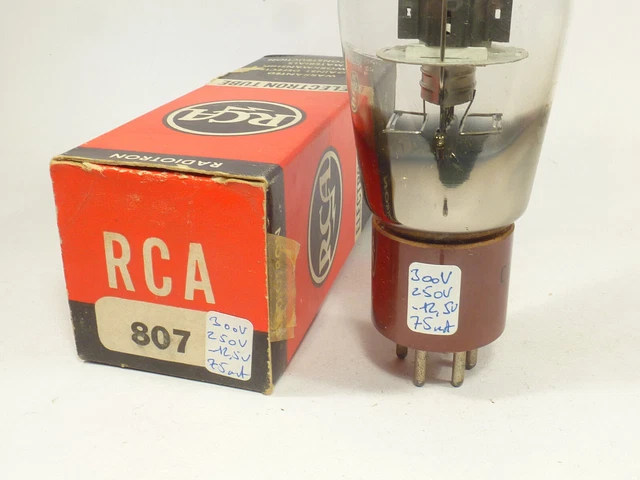 Paire De Tubes RCA 807 (testés Faibles) – Base Céramique – Pour Récupération / Dépannage