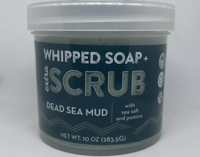 Pacha Soap Dead Sea Mud Whipped Soap + Extra Scrub w/ Sea Salt & Pumice | 10 oz