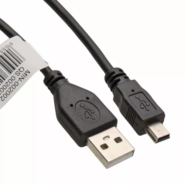 3M Mini Câble USB Synchronisation & Charge Câble Type A À 5 Broche B Noir