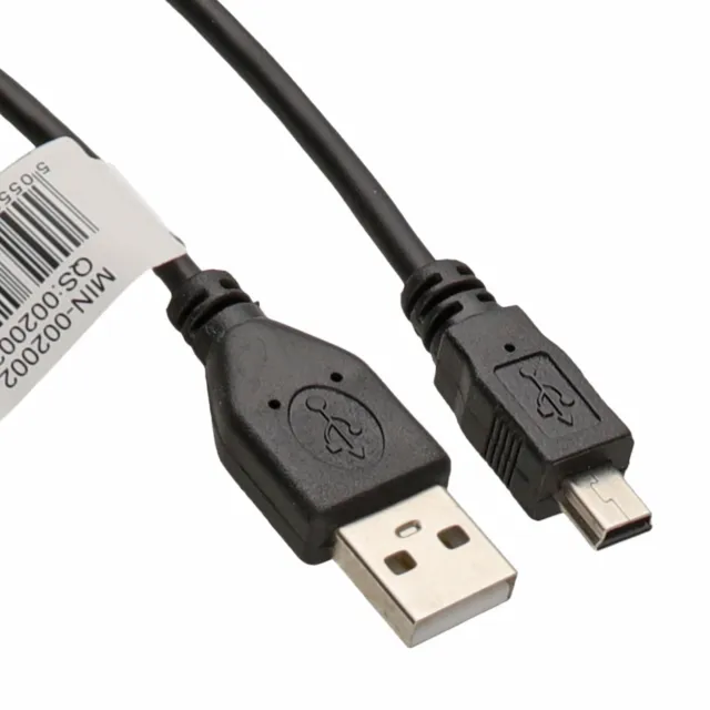 3m MINI USB Cable Sync & Charge Lead Type A to 5 Pin B Black
