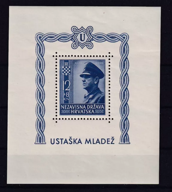 Sellos Croacia MiNr. Bl. 4 A ** Sin usar 1943