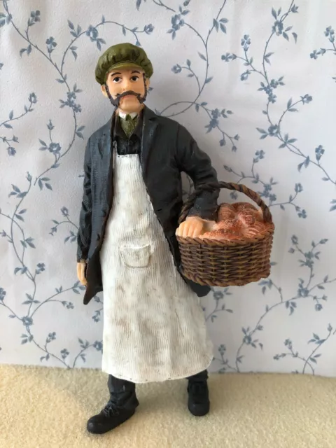 Dolls House MAN Baker with Basket Resin Figure Old Victorian Style 1:12 Scale