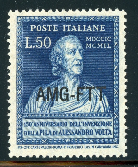 AMG-FTT Trieste MNH: Scott #54 50L 150th Ann Voltaic Pile VOLTA CV$24