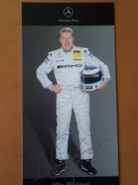 Mika Häkkinen DTM 2007 Autogrammkarte gedruckte Unterschrift von Mercedes-Benz