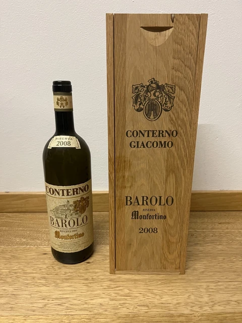 Bottiglia Vuota Giacomo Conterno Barolo Monfortino Riserva 2008  Cassetta Legno