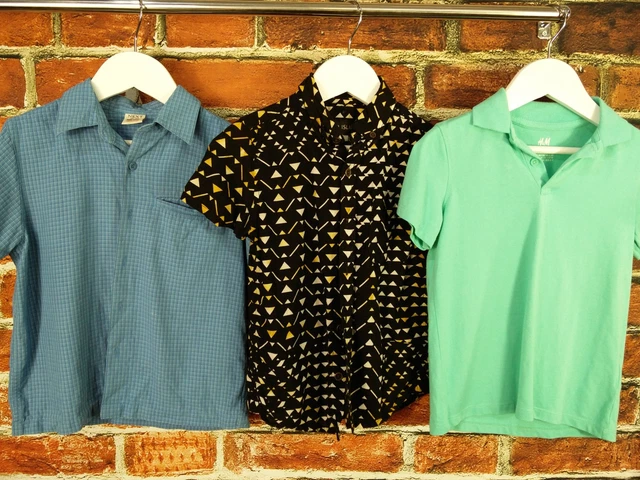 Boys Bundle 4 Years H&M Next River Island Geo Print Short Sleeve Shirt Set 104Cm