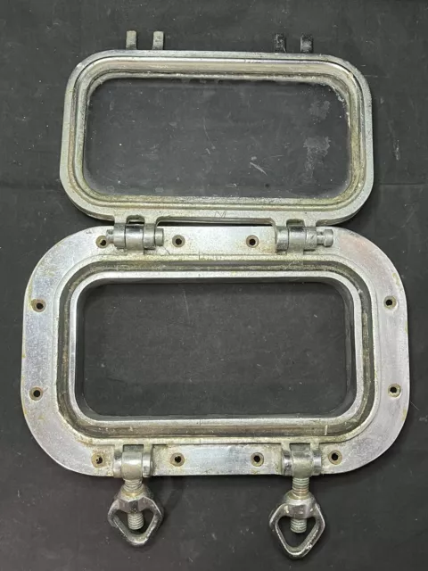 Vintage Porthole Oblong Ships Window With Glass Boat Window Marine Nautical