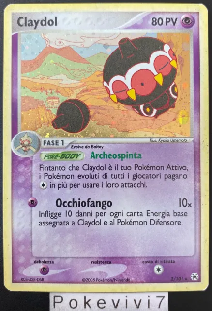 Carte Pokemon CLAYDOL 2/101 HOLO Bloc EX Italien ITA