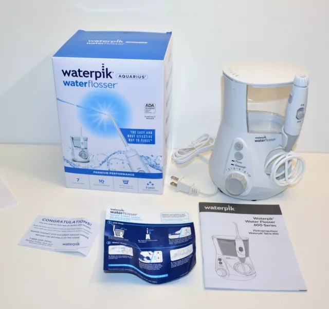 Nuovo Waterpik Aquarius Professionale Elettrico Acqua Spazzolino WP-660C W 10