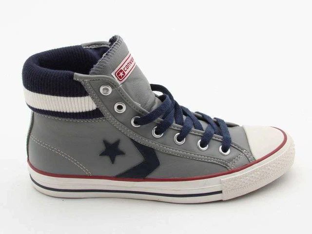 CONVERSE STAR PLAYER CUFF MID GRIGIO NAVY 128182 Scarpe da