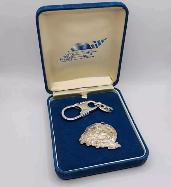 The 500Th World Championship Grand Prix 1990 Stirling Silver Key Tag Keychain