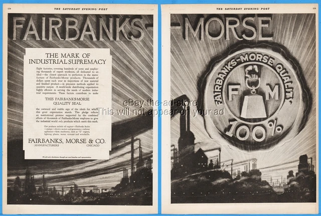 1920 Fairbanks Morse Co Chicago IL Quality Seal Industrial Supremacy Vintage Ad