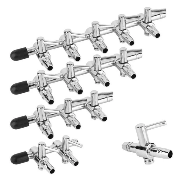 Stainless Steel Aquarium Air Regulator Valve Fish Tank Air Line Divider Control