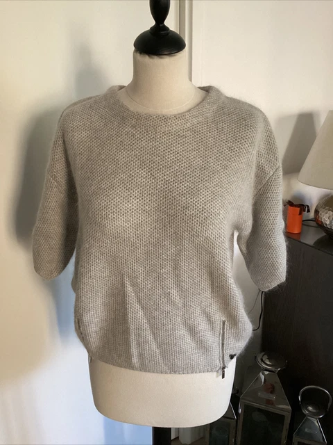 Pull Marron Et Doré En Angora Orfeo Taille M/L - Neuf Avec étiquettes
