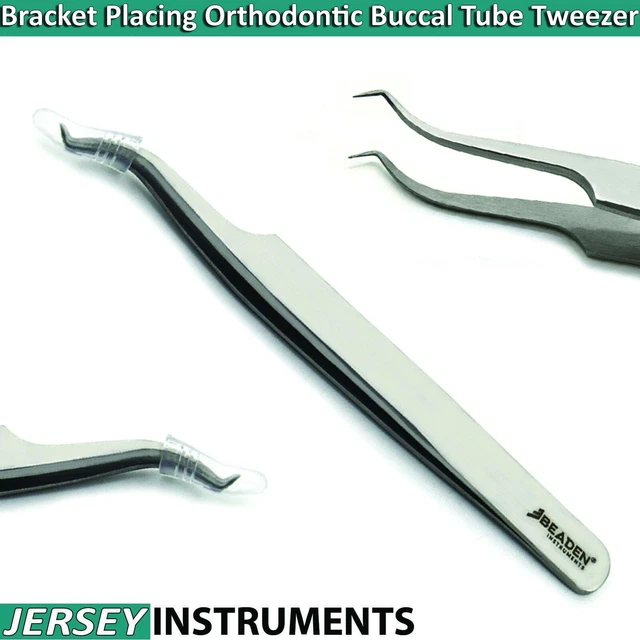 DENTAL BUCCAL TUBE Bracket Placing Orthodontic Bonding Forceps Tweezers