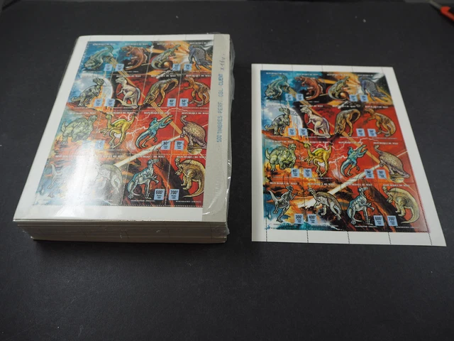 Mali 1994, 100 ZD Bögen "Dinosaurier", gest./CTO, Mi.Nr.Bl.1203/18A, ME 1500,-