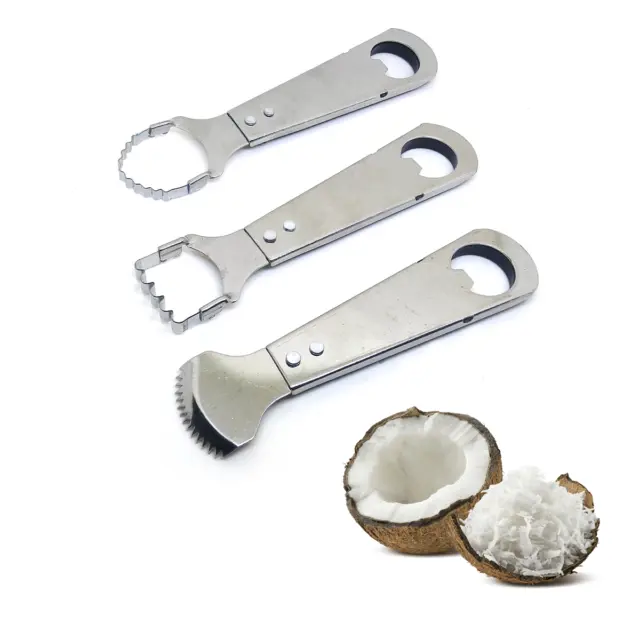 Set 3 Pcs Coconut Grater Scraper Food Shredder Food kitchen tools stainless K