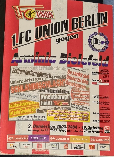 2003/04 2.BUNDESLIGA 1.FC Union Berlin Arminia Bielefeld EUR 1,00