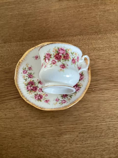 Rosina Fine Bone China Demitaisse Teacup & Saucer Queens Roses England