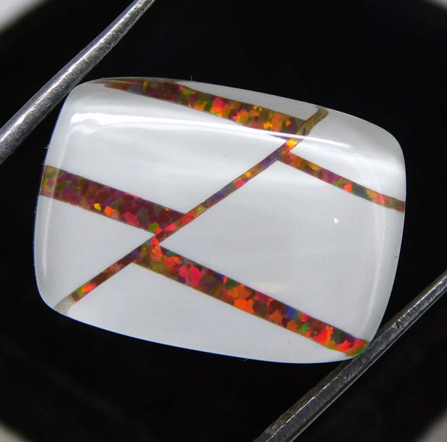 Opale De Feu Naturelle Taillée émeraude - Certifiée GIR, Provenance Éthiopie, 17x13 Mm