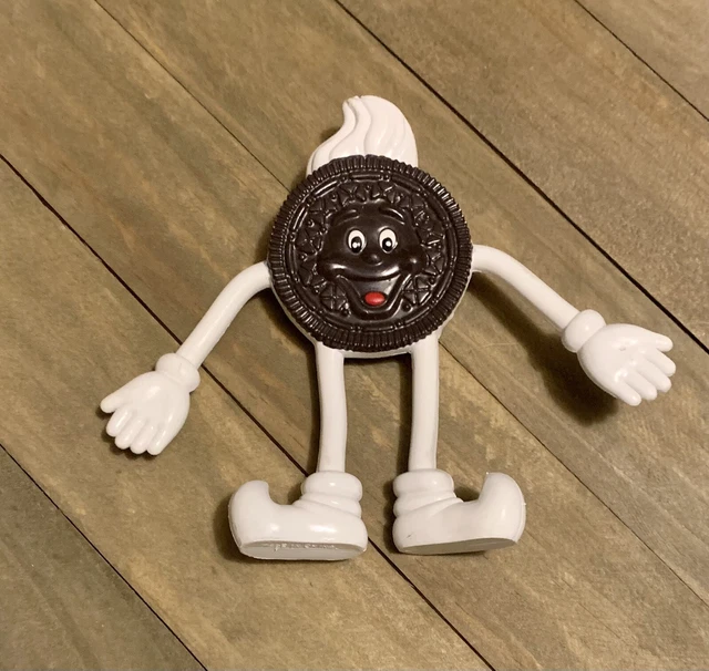 Nabisco Oreo Cookie Man 4.5" Bendie Figure Bendy Bendable Toy Vintage 1998
