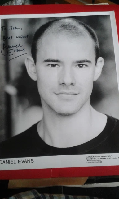 Daniel Evans,Welsh Actor,Signed 10X8"B/W Photo,Note Verso Also Signed.4/Mar/2001