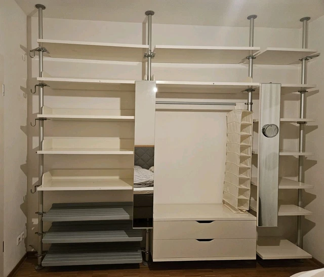Sommer International Wandregal Rückwandsystem 240x70 Cm – Für Kleiderschrank & Ladenbau