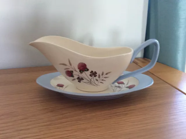 copeland Spode SUMMER DAYS 1950s gravy boat and saucer